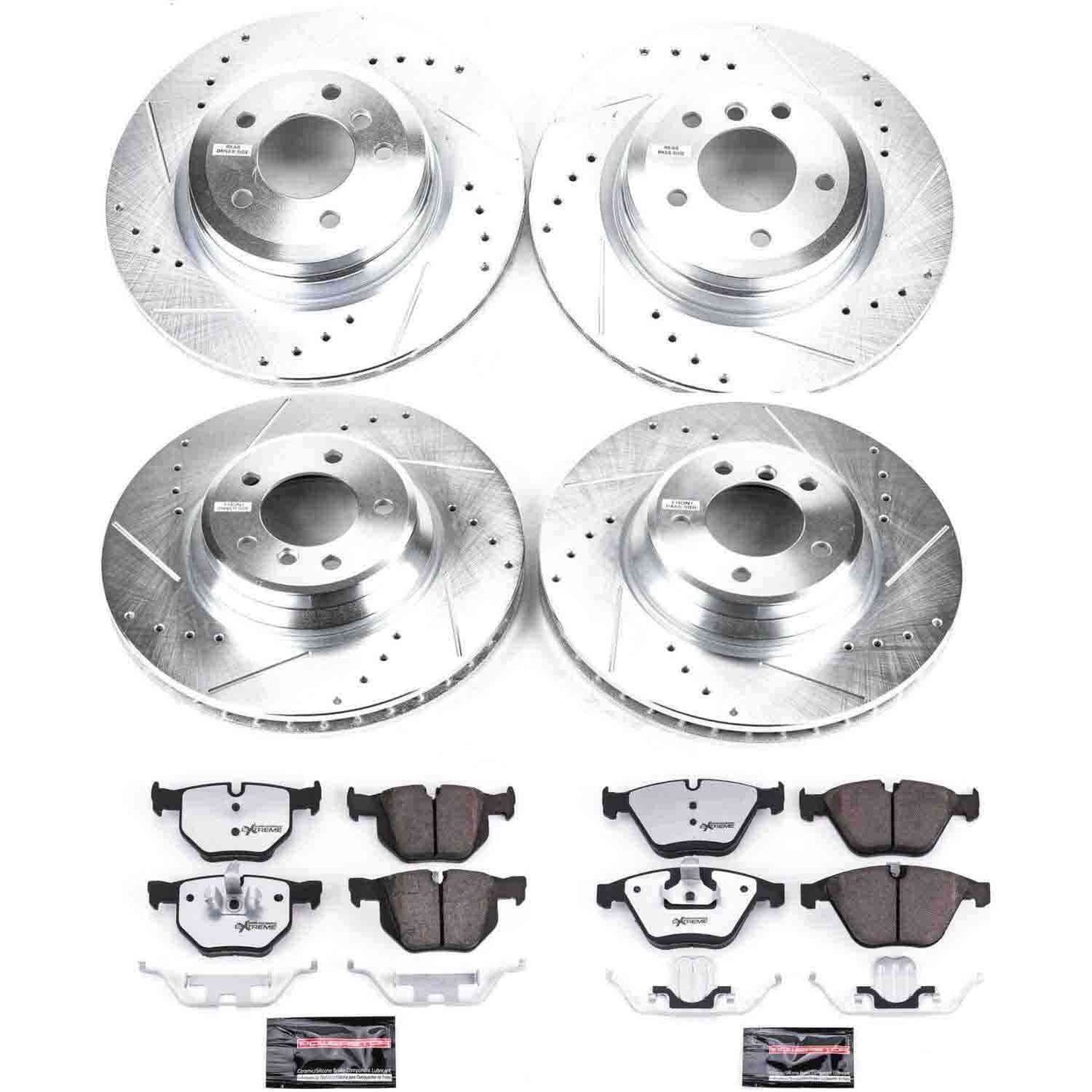 PowerStop Power Stop 11-13 BMW 335i xDrive Front & Rear Z26 Street Warrior Brake Kit K6059-26