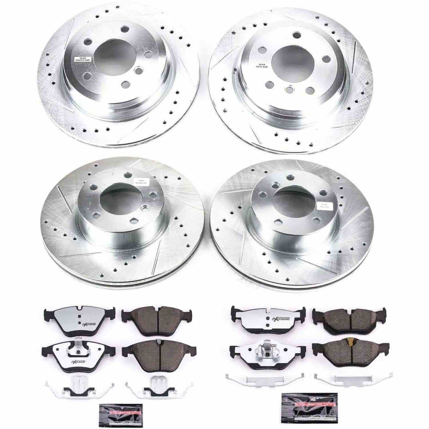 PowerStop Power Stop 11-12 BMW 328i xDrive Front & Rear Z26 Street Warrior Brake Kit K6074-26