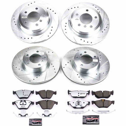 PowerStop Power Stop 11-12 BMW 328i xDrive Front & Rear Z26 Street Warrior Brake Kit K6074-26