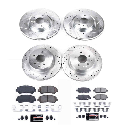 PowerStop Power Stop 09-14 Nissan Maxima Front & Rear Z23 Evolution Sport Brake Kit K6075