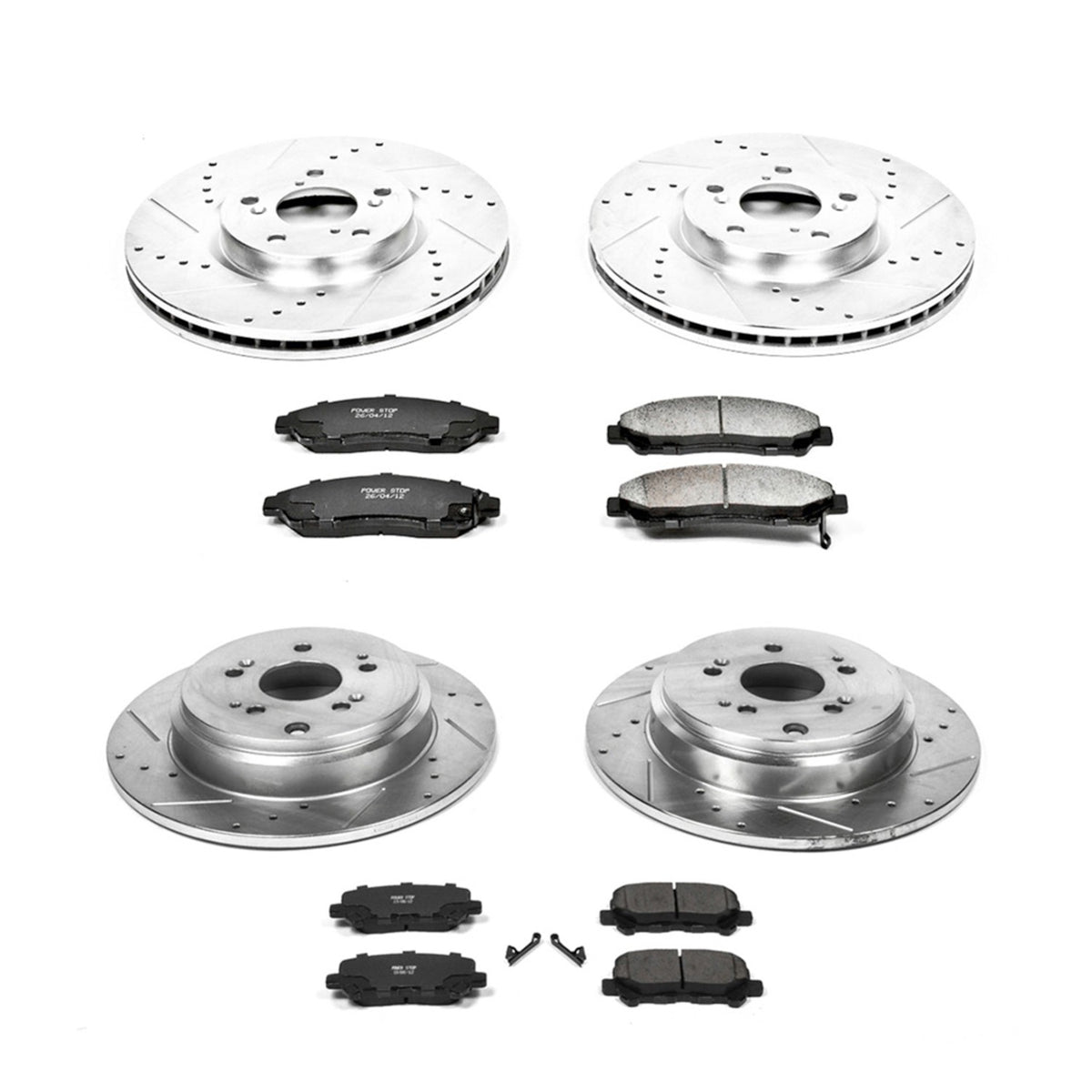 PowerStop Power Stop 12-15 Honda Pilot Front & Rear Z23 Evolution Sport Brake Kit K6084