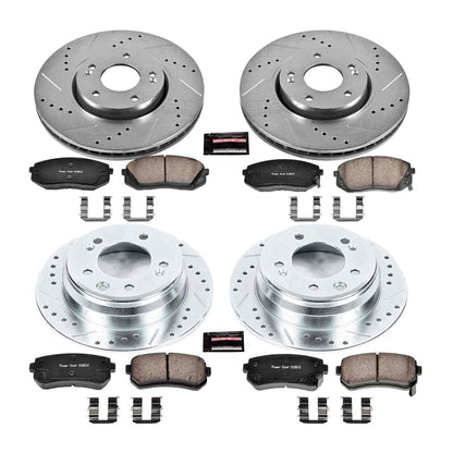 PowerStop Power Stop 12-15 Hyundai Tucson Front & Rear Z23 Evolution Sport Brake Kit K6088