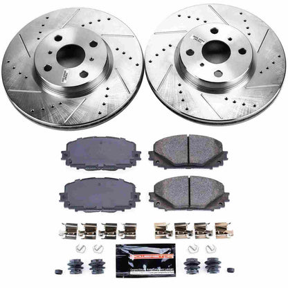 PowerStop Power Stop 12-18 Toyota Yaris Front Z23 Evolution Sport Brake Kit K6104