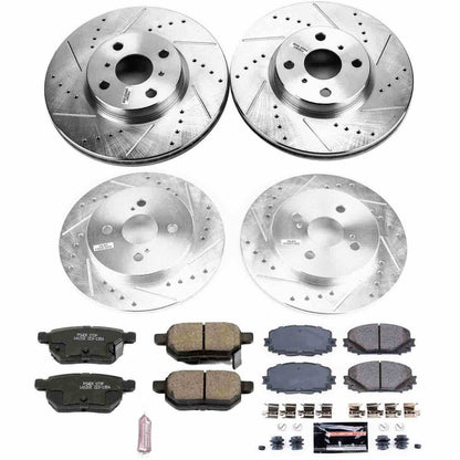 PowerStop Power Stop 12-18 Toyota Yaris Front & Rear Z23 Evolution Sport Brake Kit K6105