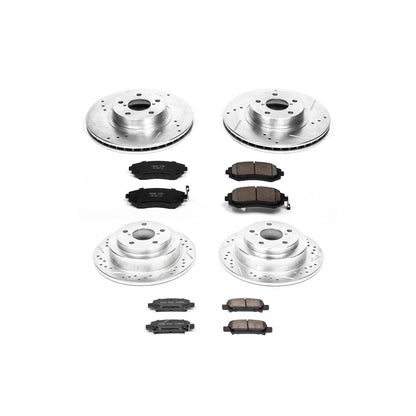 PowerStop Power Stop 02-03 Subaru Impreza Front & Rear Z23 Evolution Sport Brake Kit K6109