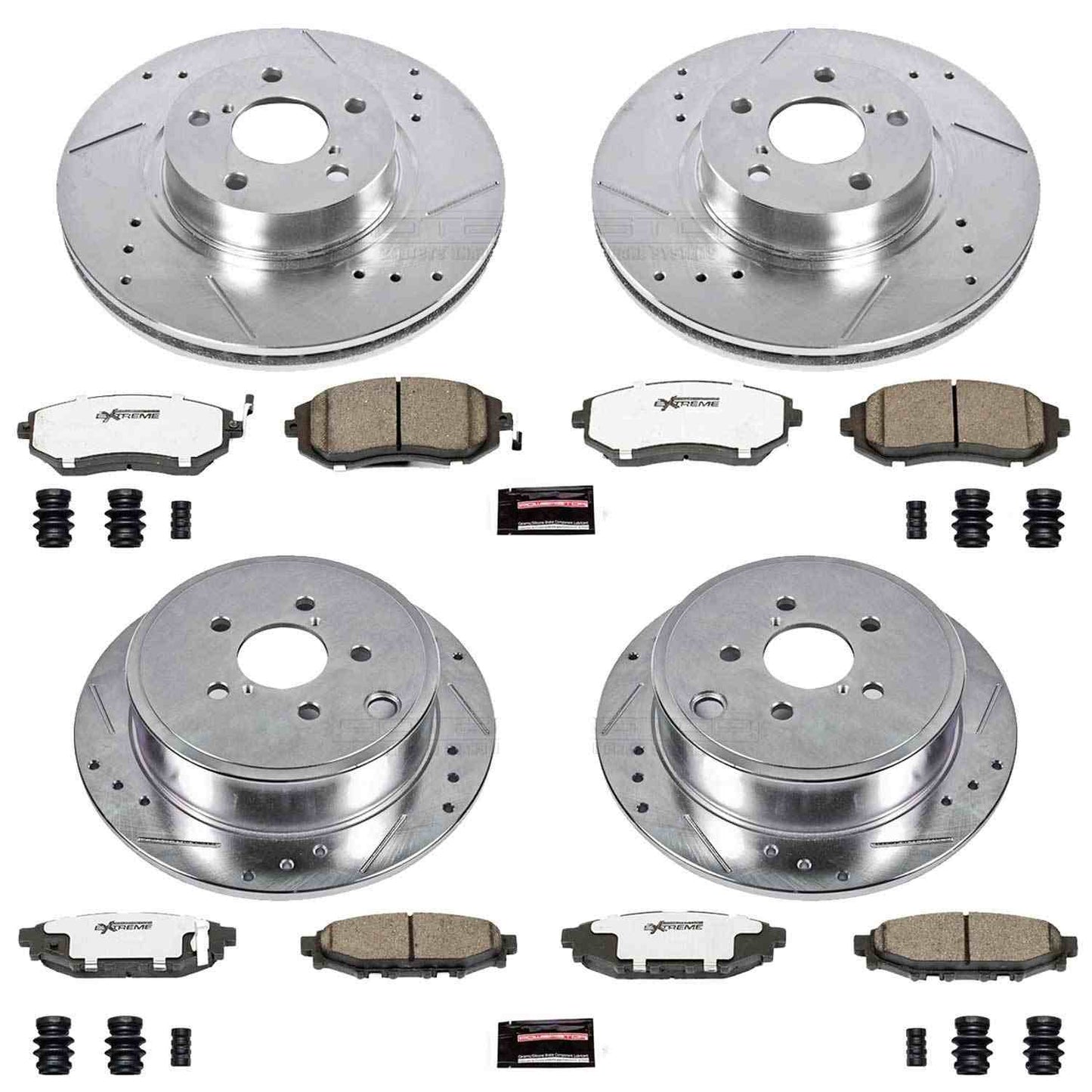 PowerStop Power Stop 08-10 Subaru Impreza Front & Rear Z26 Street Warrior Brake Kit K6110-26