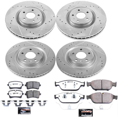 PowerStop Power Stop 12-16 Audi A6 Quattro Front & Rear Z26 Street Warrior Brake Kit K6130-26