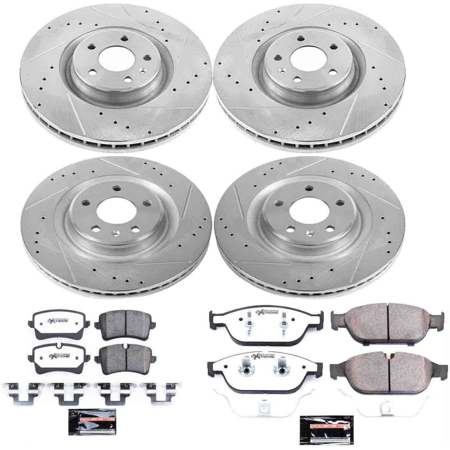PowerStop Power Stop 2012 Audi A7 Quattro Front & Rear Z26 Street Warrior Brake Kit K6132-26