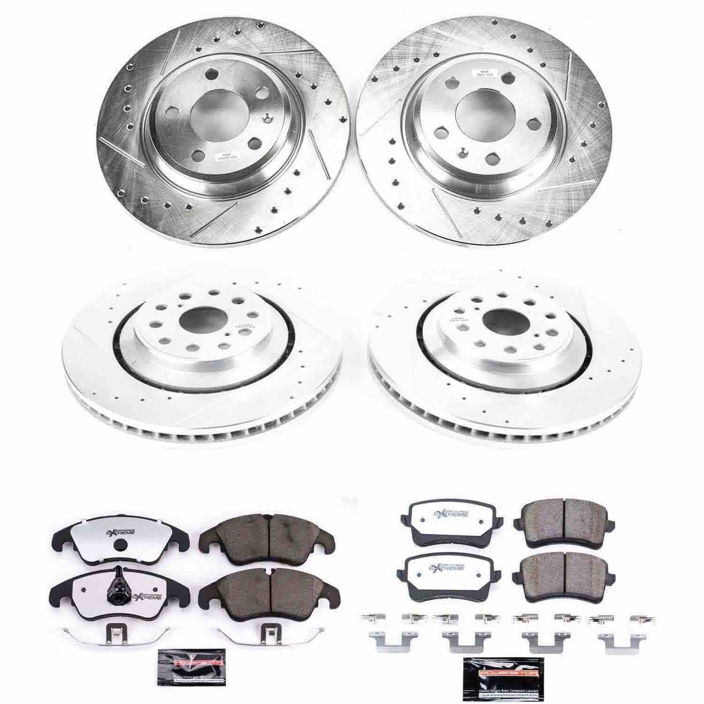 PowerStop Power Stop 12-16 Audi A4 Front & Rear Z26 Street Warrior Brake Kit K6134-26