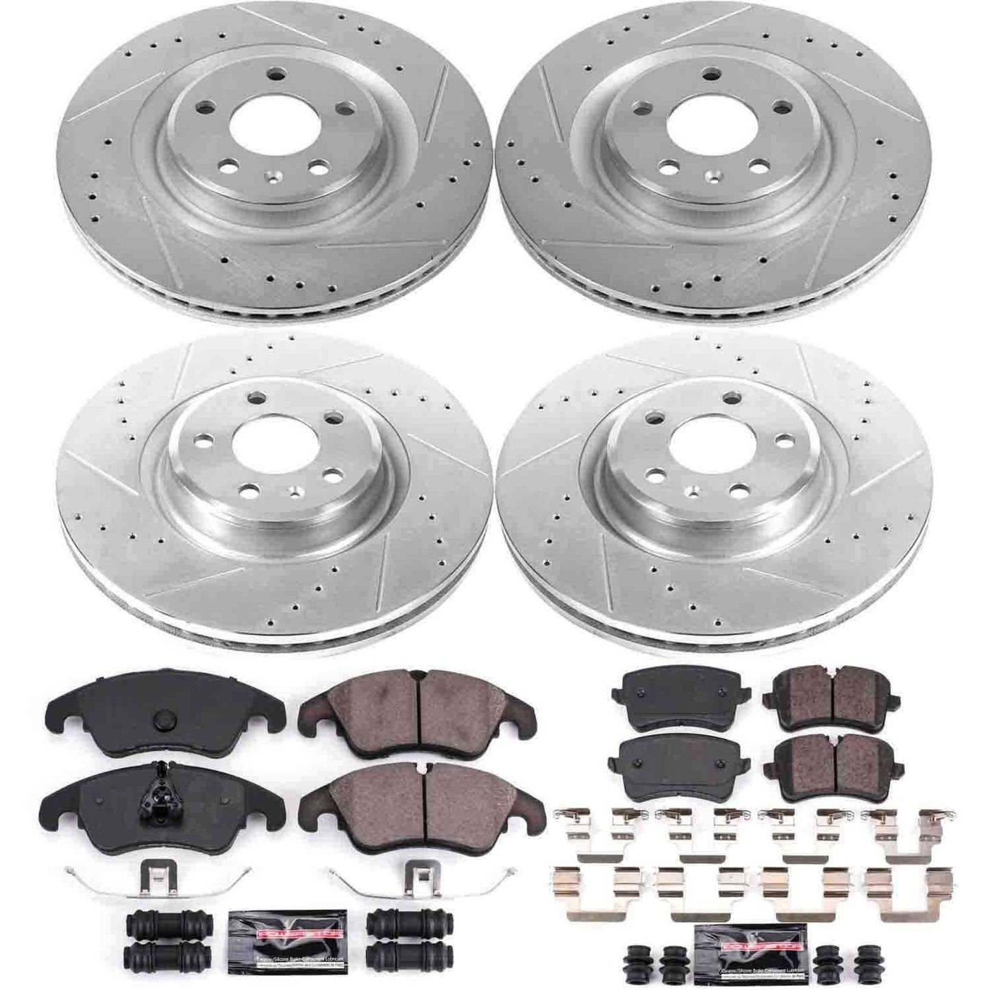 PowerStop Power Stop 14-18 Audi A6 Front & Rear Z23 Evolution Sport Brake Kit K6141