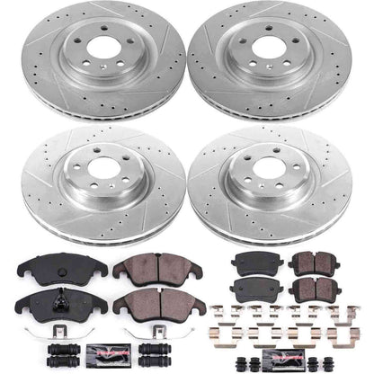 PowerStop Power Stop 14-18 Audi A6 Front & Rear Z23 Evolution Sport Brake Kit K6141