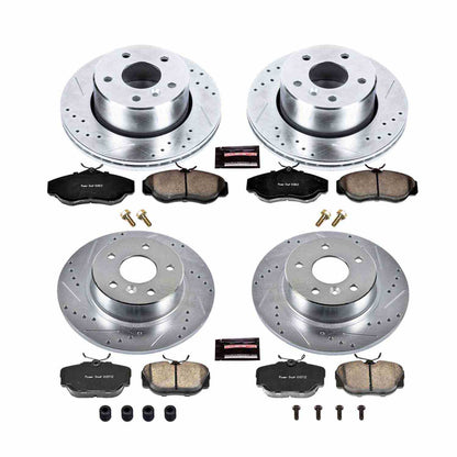 PowerStop Power Stop 99-04 Land Rover Discovery Front & Rear Z23 Evolution Sport Brake Kit K6153