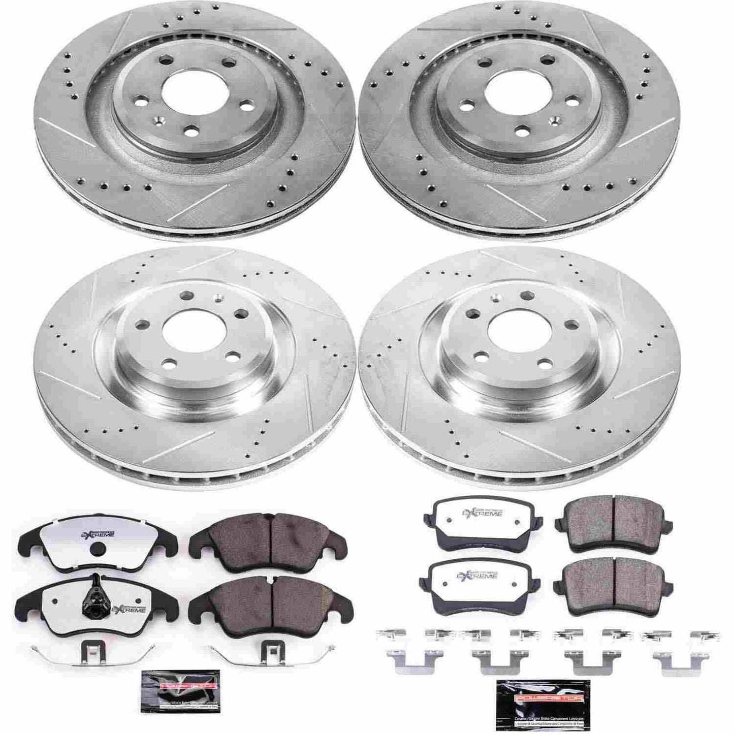 PowerStop Power Stop 10-11 Audi S4 Front & Rear Z26 Street Warrior Brake Kit K6157-26