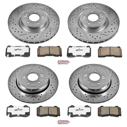PowerStop Power Stop 10-16 Hyundai Genesis Coupe Front & Rear Z26 Street Warrior Brake Kit K6167-26