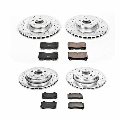 PowerStop Power Stop 10-16 Hyundai Genesis Coupe Front & Rear Z23 Evolution Sport Brake Kit K6167