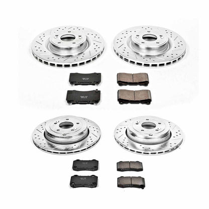 PowerStop Power Stop 10-16 Hyundai Genesis Coupe Front & Rear Z23 Evolution Sport Brake Kit K6167