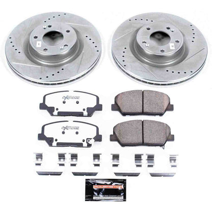 PowerStop Power Stop 10-16 Hyundai Genesis Coupe Front Z26 Street Warrior Brake Kit K6169-26