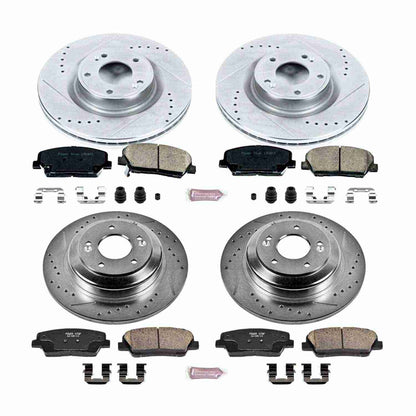 PowerStop Power Stop 10-16 Hyundai Genesis Coupe Front & Rear Z23 Evolution Sport Brake Kit K6170