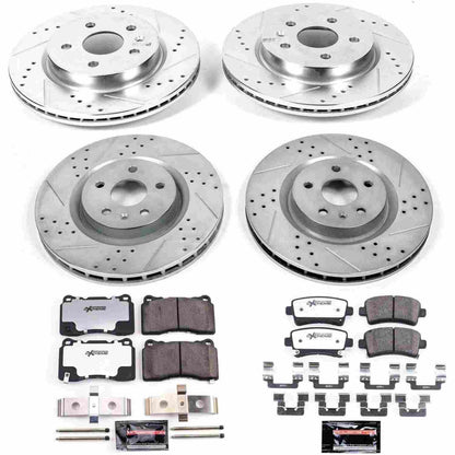 PowerStop Power Stop 12-13 Buick Regal Front & Rear Z26 Street Warrior Brake Kit K6188-26