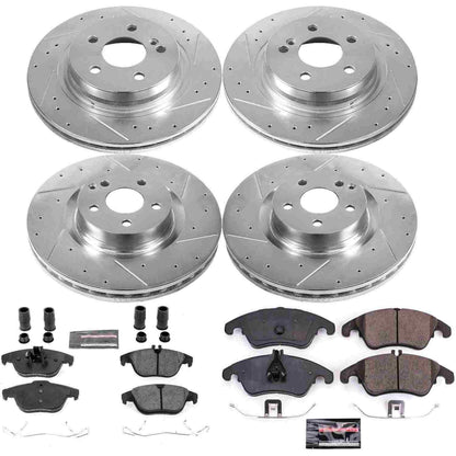 PowerStop Power Stop 12-15 Mercedes-Benz C250 Front & Rear Z23 Evolution Sport Brake Kit K6206