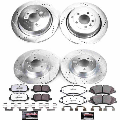 PowerStop Power Stop 10-13 Land Rover Range Rover Sport Front & Rear Z36 Truck & Tow Brake Kit K6227-36