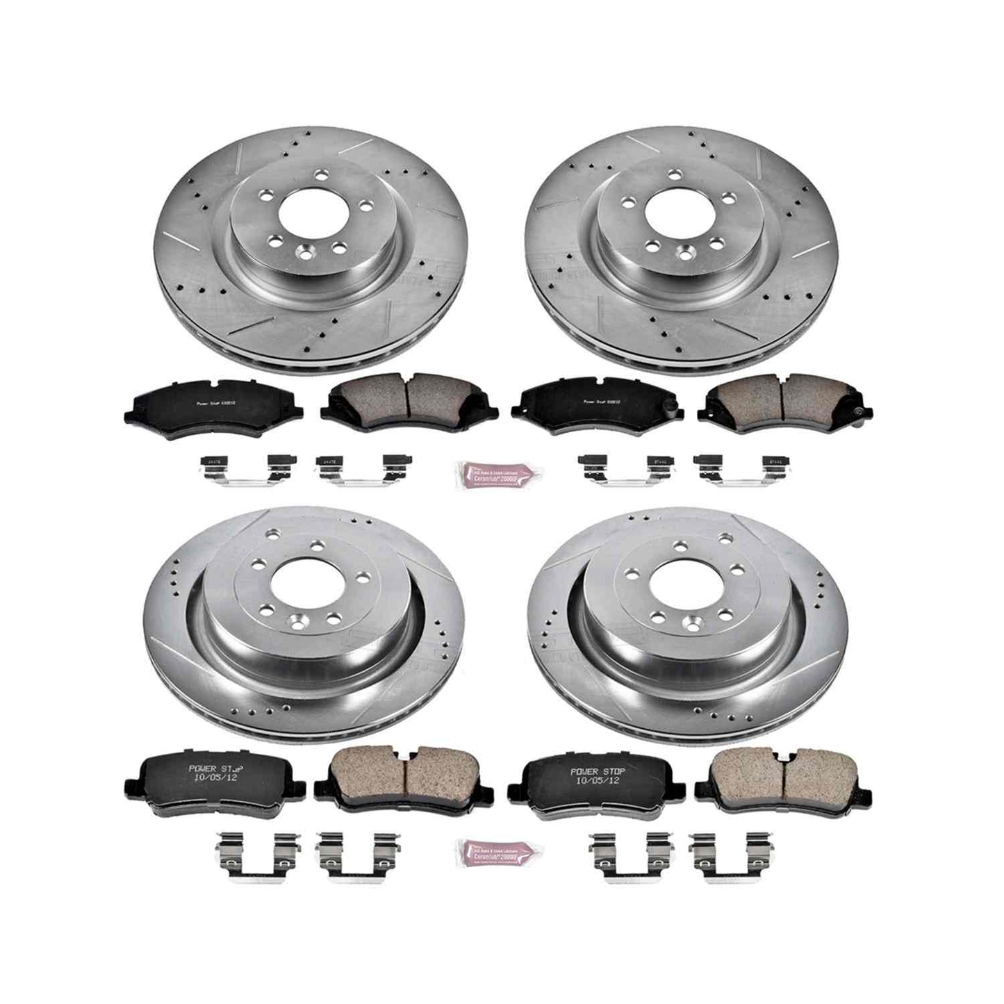 PowerStop Power Stop 10-13 Land Rover Range Rover Sport Front & Rear Z23 Evolution Sport Brake Kit K6227