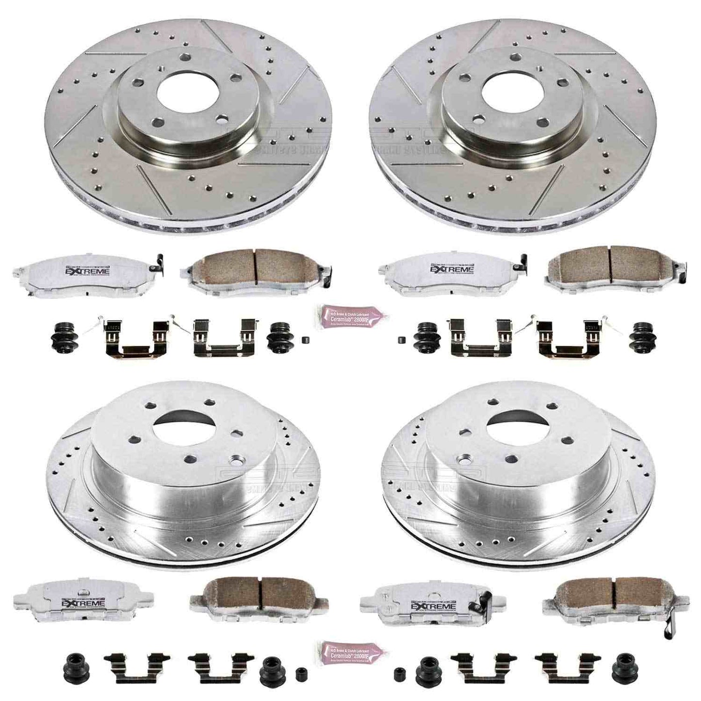 PowerStop Power Stop 12-13 Infiniti M35h Front & Rear Z26 Street Warrior Brake Kit K6237-26