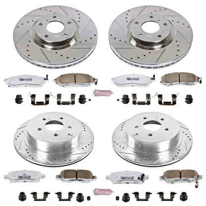 PowerStop Power Stop 12-13 Infiniti M35h Front & Rear Z26 Street Warrior Brake Kit K6237-26