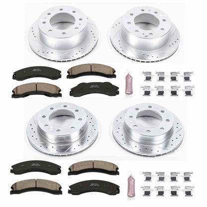 PowerStop Power Stop 12-14 Chevrolet Silverado 2500 HD Front & Rear Z23 Evolution Sport Brake Kit K6259