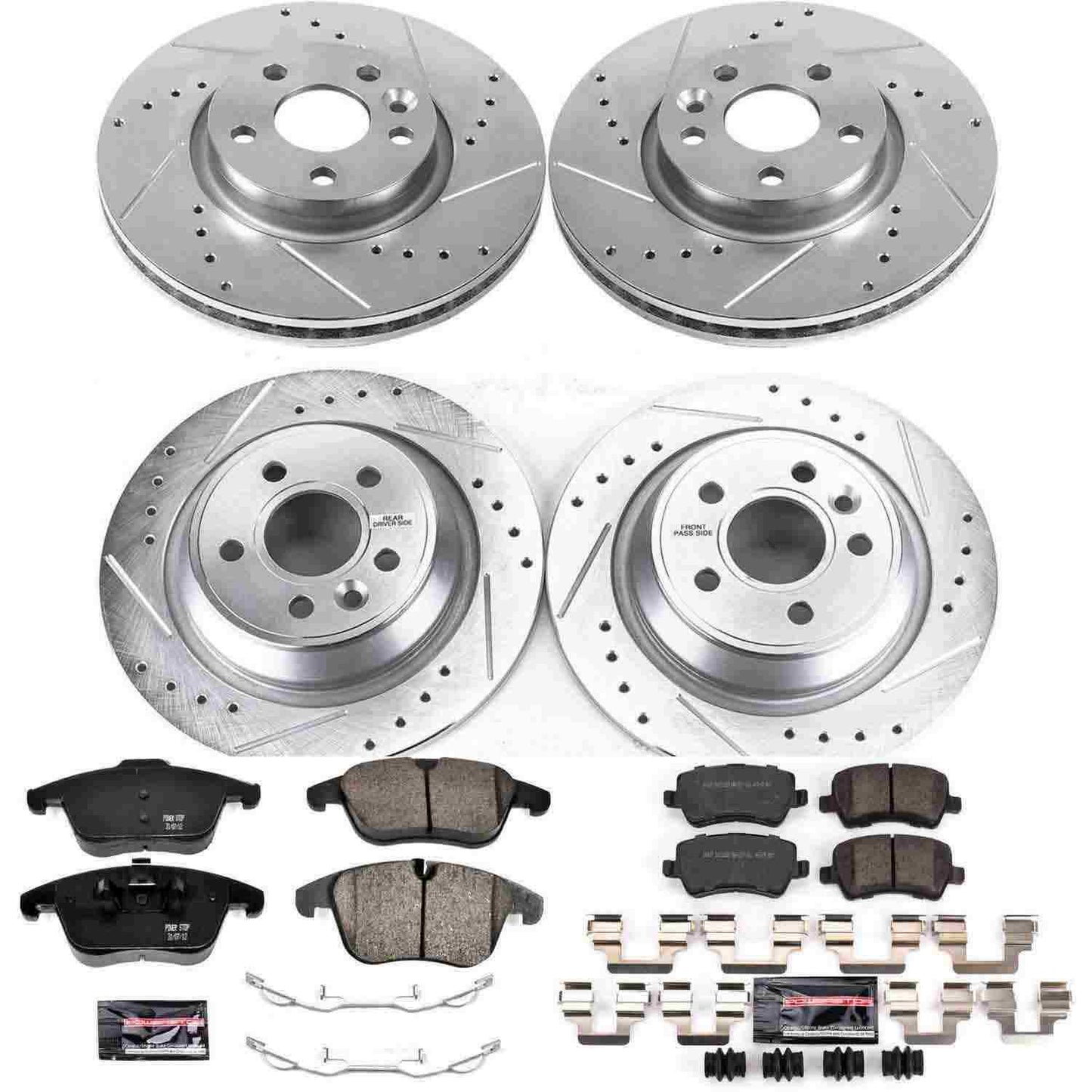PowerStop Power Stop 12-15 Land Rover Range Rover Evoque Front & Rear Z23 Evolution Sport Brake Kit K6276