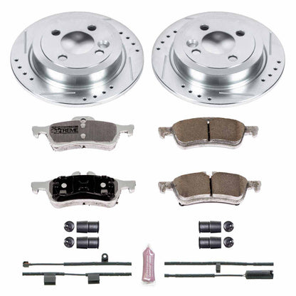 PowerStop Power Stop 07-08 Mini Cooper Rear Z26 Street Warrior Brake Kit K6280-26