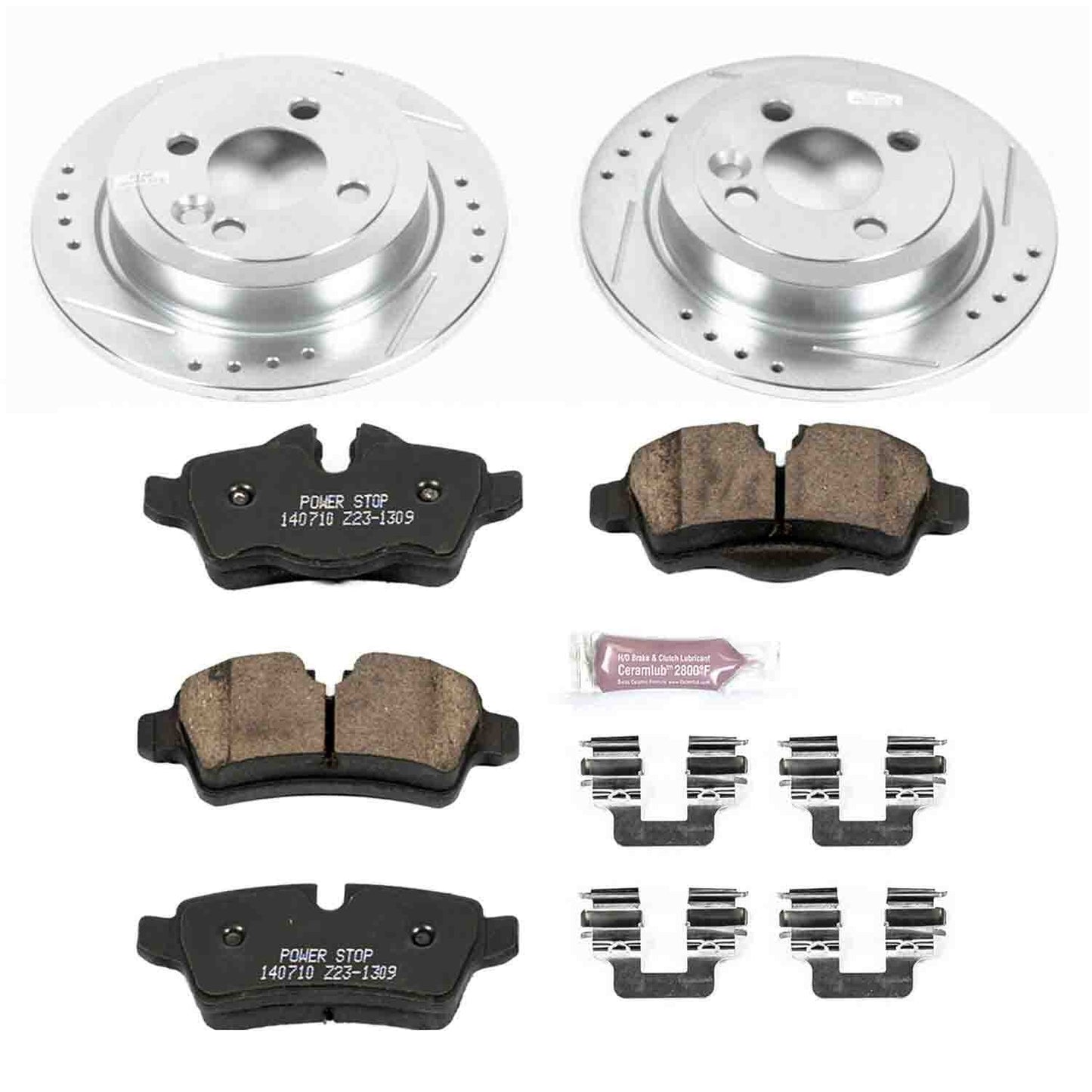 PowerStop Power Stop 07-10 Mini Cooper Rear Z23 Evolution Sport Brake Kit K6281