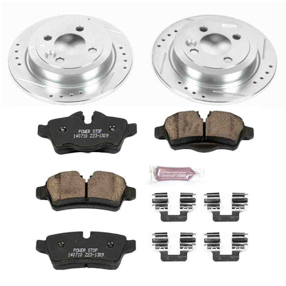 PowerStop Power Stop 07-10 Mini Cooper Rear Z23 Evolution Sport Brake Kit K6281