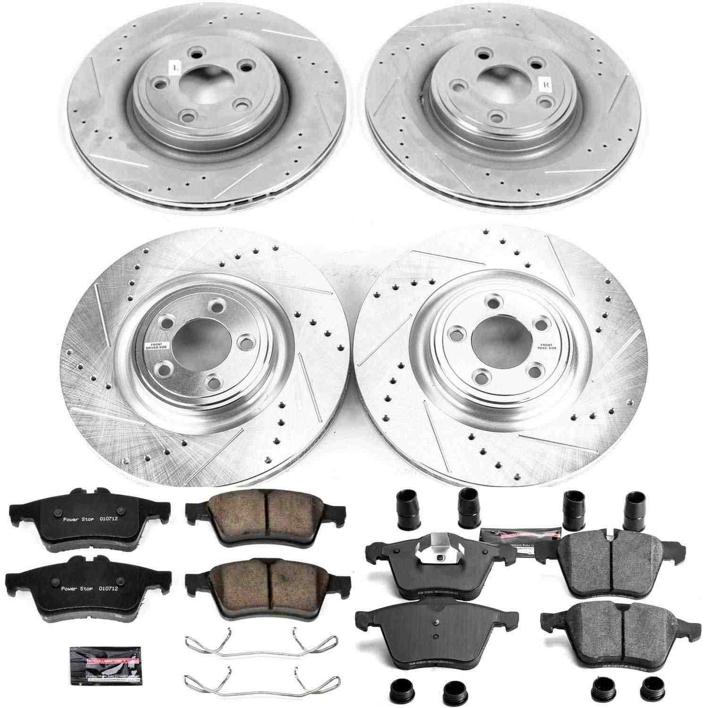 PowerStop Power Stop 10-15 Jaguar XF Front & Rear Z23 Evolution Sport Brake Kit K6283