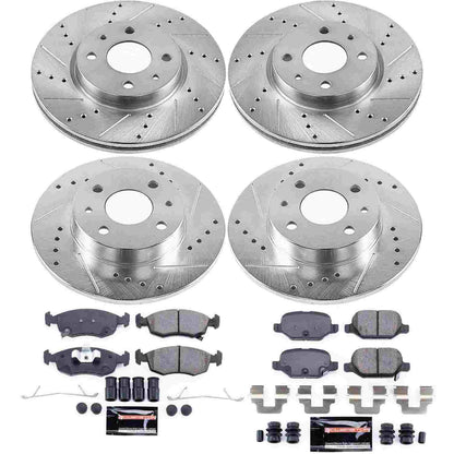 PowerStop Power Stop 12-18 Fiat 500 Front & Rear Z23 Evolution Sport Brake Kit K6291