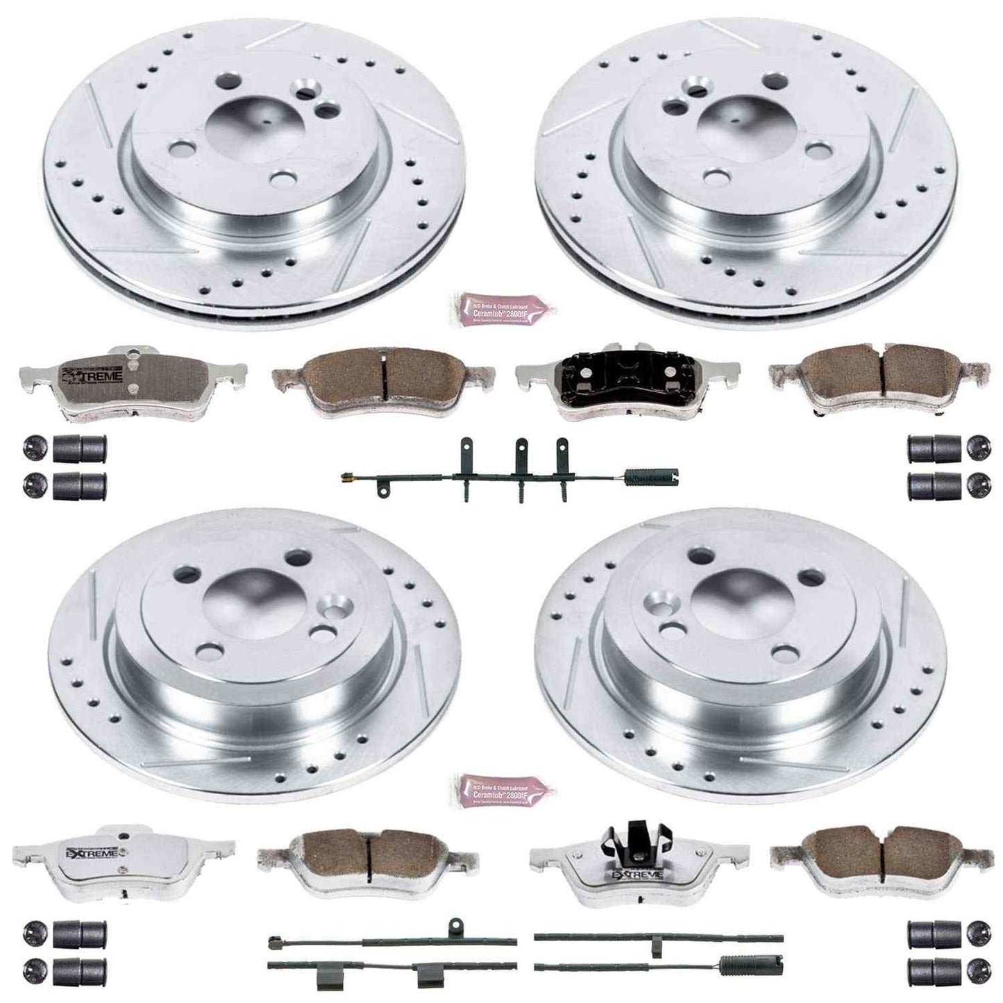 PowerStop Power Stop 07-08 Mini Cooper Front & Rear Z26 Street Warrior Brake Kit K6296-26