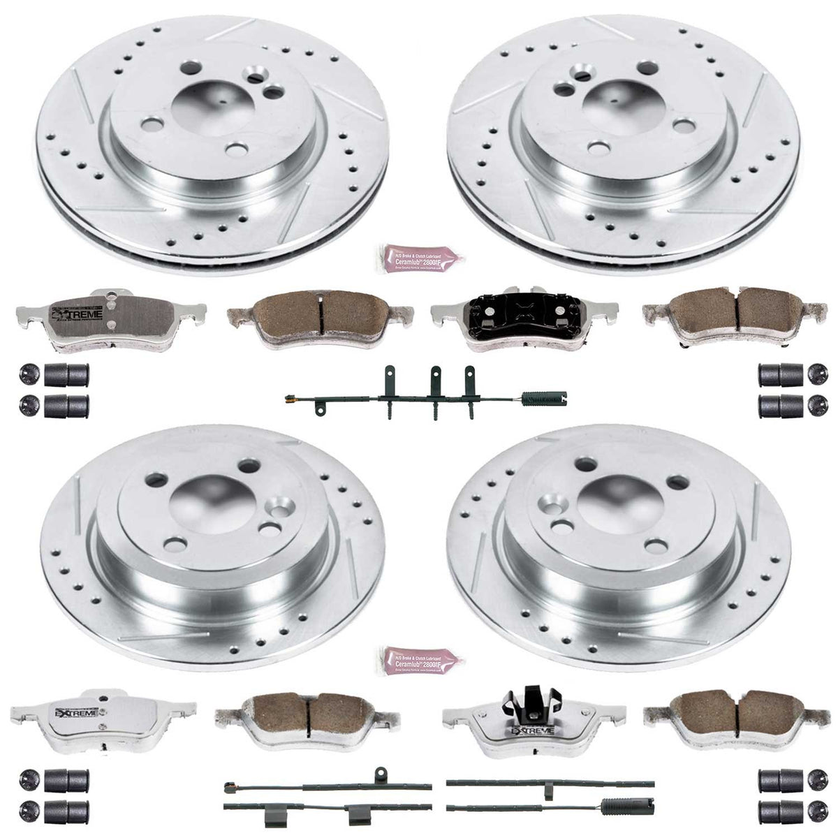 PowerStop Power Stop 07-08 Mini Cooper Front & Rear Z26 Street Warrior Brake Kit K6296-26