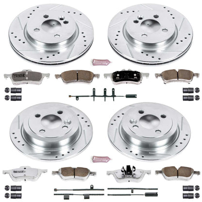 PowerStop Power Stop 07-08 Mini Cooper Front & Rear Z26 Street Warrior Brake Kit K6296-26