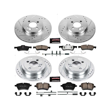 PowerStop Power Stop 07-08 Mini Cooper Front & Rear Z23 Evolution Sport Brake Kit K6299