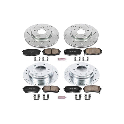 PowerStop Power Stop 09-12 Hyundai Elantra Front & Rear Z23 Evolution Sport Brake Kit K6302