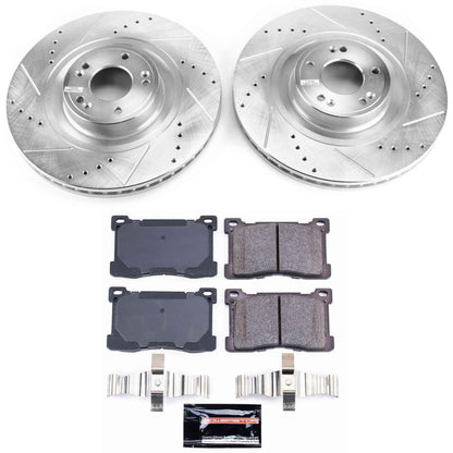 PowerStop Power Stop 12-16 Hyundai Equus Front Z23 Evolution Sport Brake Kit K6313