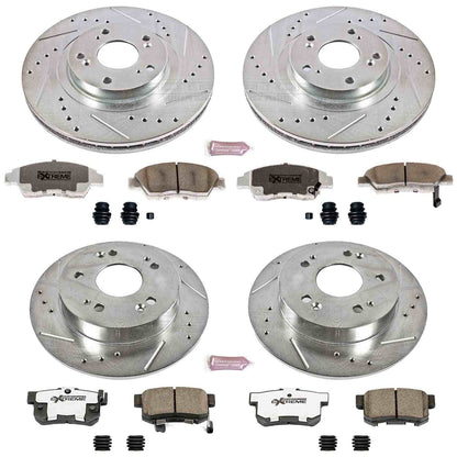 PowerStop Power Stop 13-15 Acura ILX Front & Rear Z26 Street Warrior Brake Kit K6327-26
