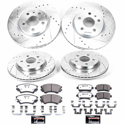 PowerStop Power Stop 2017 Buick Regal Front & Rear Z26 Street Warrior Brake Kit K6330-26