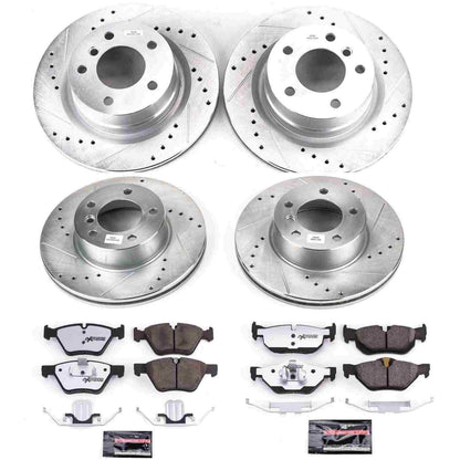 PowerStop Power Stop 10-13 BMW 128i Front & Rear Z26 Street Warrior Brake Kit K6347-26