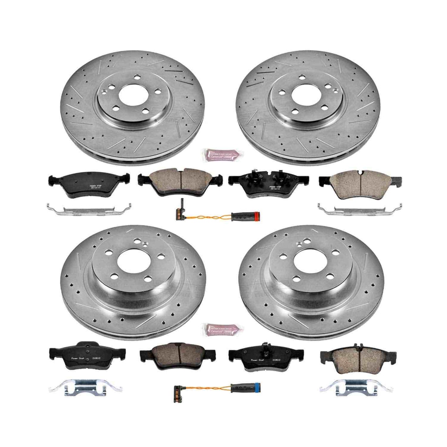 PowerStop Power Stop 07-09 Mercedes-Benz E350 Front & Rear Z23 Evolution Sport Brake Kit K6358