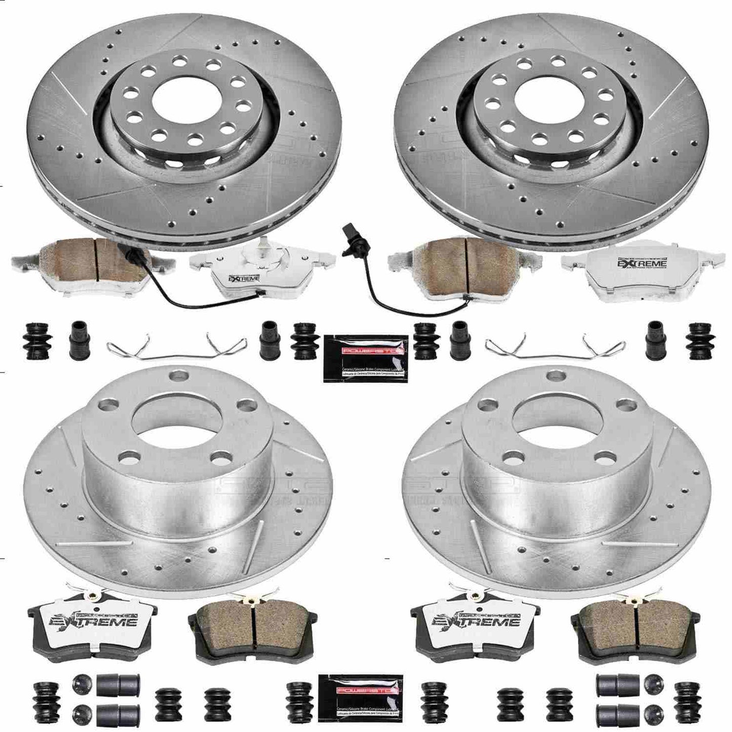 PowerStop Power Stop 98-04 Audi A6 Front & Rear Z26 Street Warrior Brake Kit K637-26