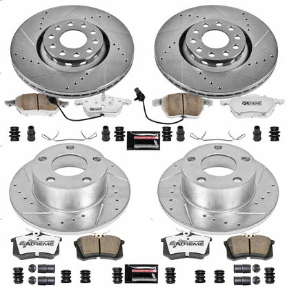 PowerStop Power Stop 98-04 Audi A6 Front & Rear Z26 Street Warrior Brake Kit K637-26