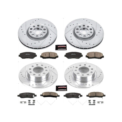 PowerStop Power Stop 13-16 Dodge Dart Front & Rear Z23 Evolution Sport Brake Kit K6373