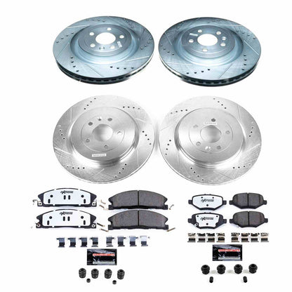 PowerStop Power Stop 13-19 Ford Explorer Front & Rear Z36 Truck & Tow Brake Kit K6375-36