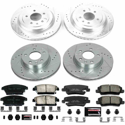 PowerStop Power Stop 13-15 Cadillac ATS Front & Rear Z23 Evolution Sport Brake Kit K6387